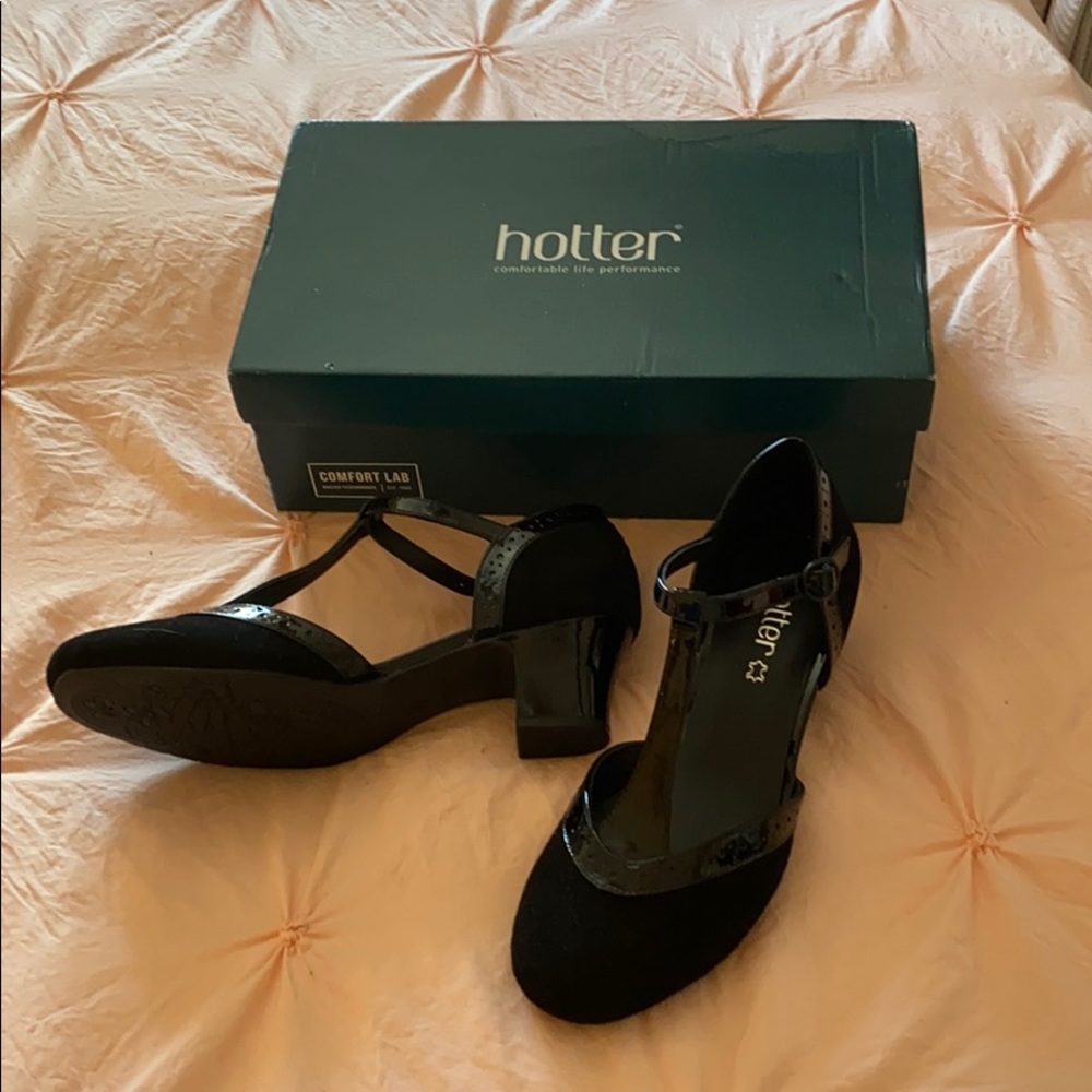 Never-worn Hotter heels.